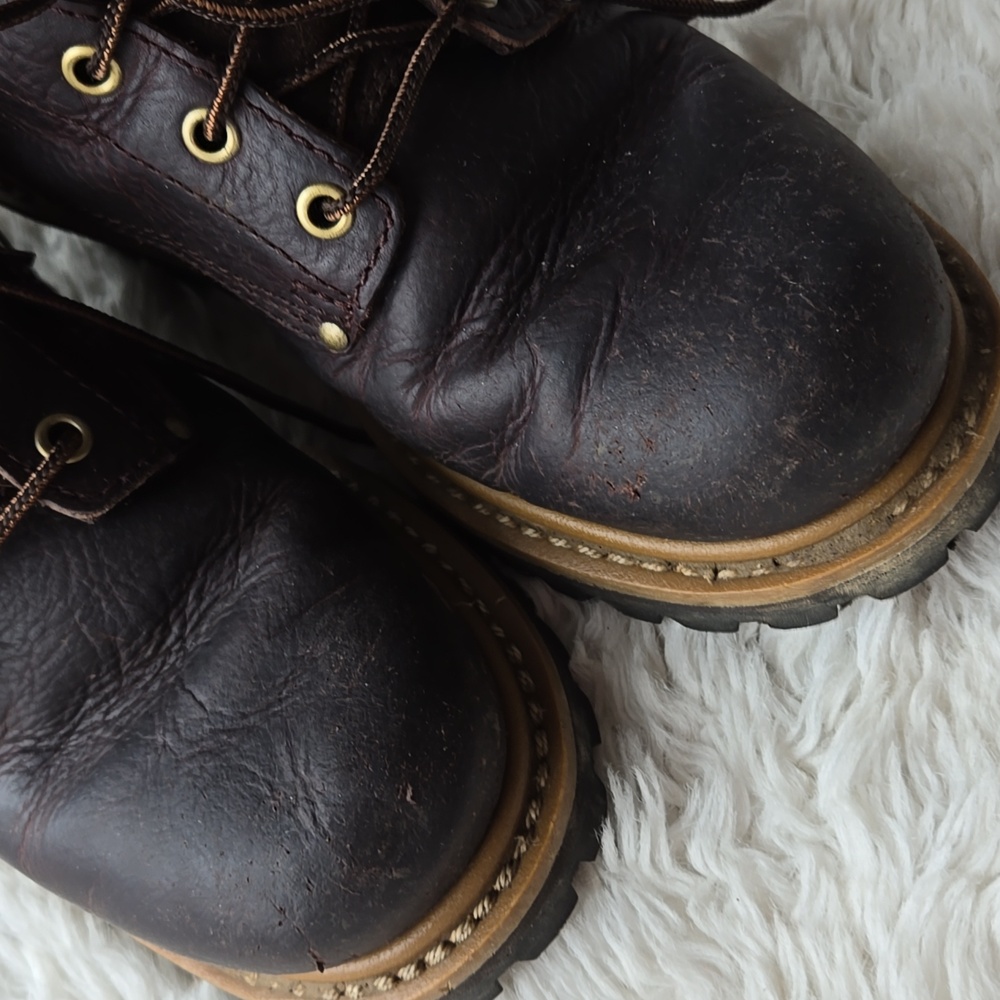 Carolina 8" Elm Waterproof Leather Logger WorkBoots US 9M EH Rated - Picture 4 of 10
